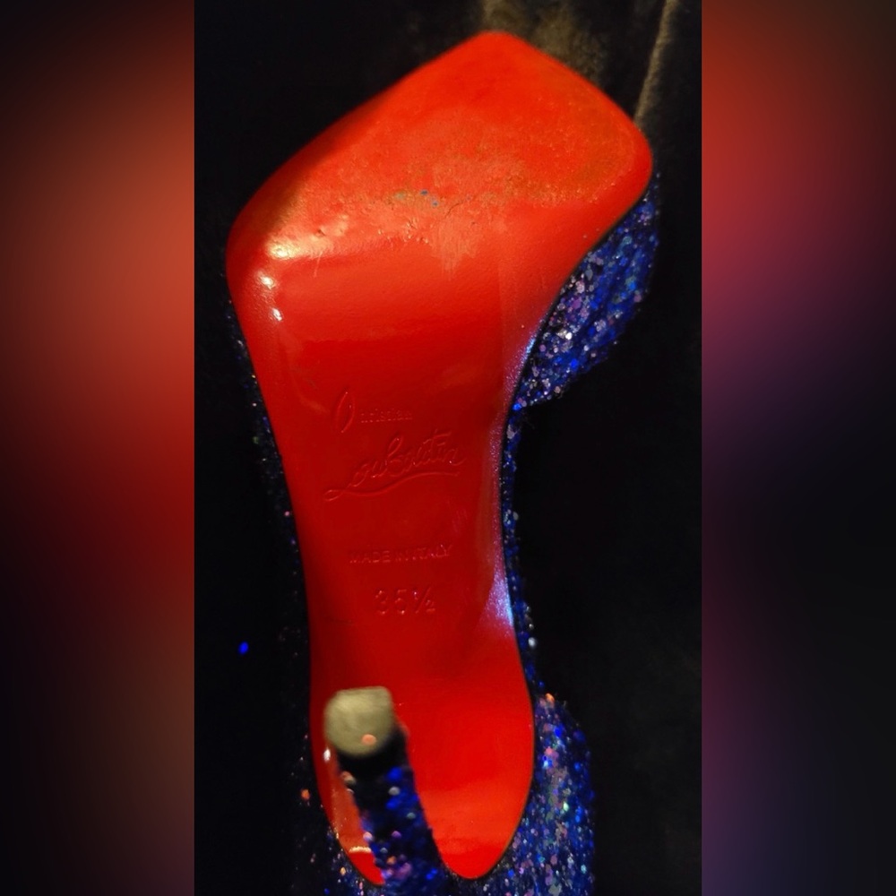 Christian Louboutin Iriza Glitter 100mm 35 1/2 - Picture 6 of 8